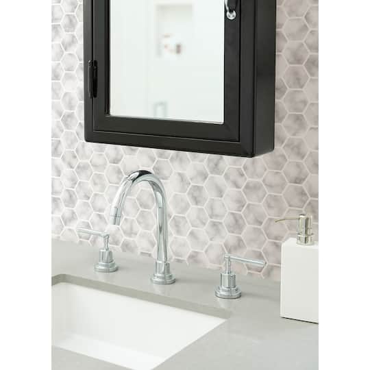 InHome Hexagon Marble Peel & Stick Backsplash Tiles